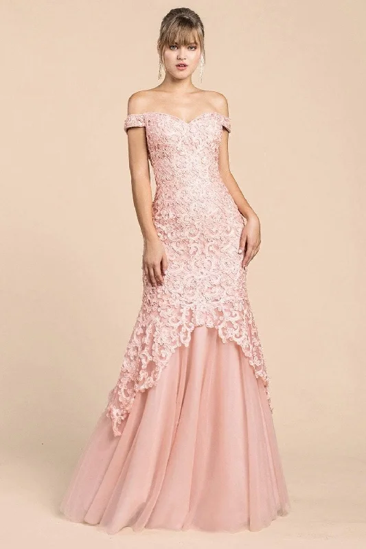 Rich Velvet Dress Andrea & Leo CDA0401 Long Prom Mermaid Dress Sale