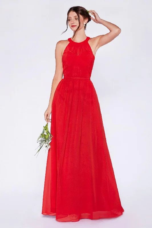 Timeless Gown Cinderella Divine CD1469 Bridesmaid Long Dress Halter Formal