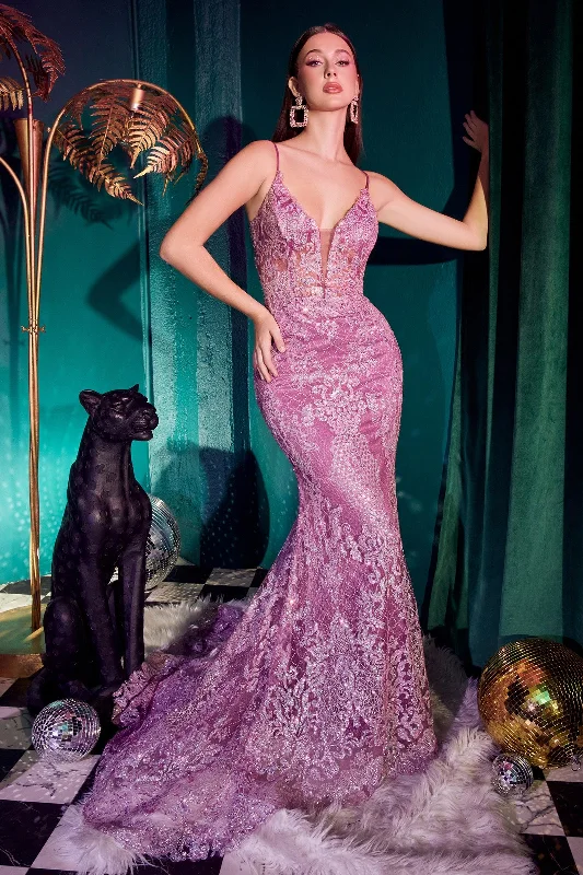 Trendy Evening Gown Cinderella Divine CC2189 Long Fitted Prom Dress