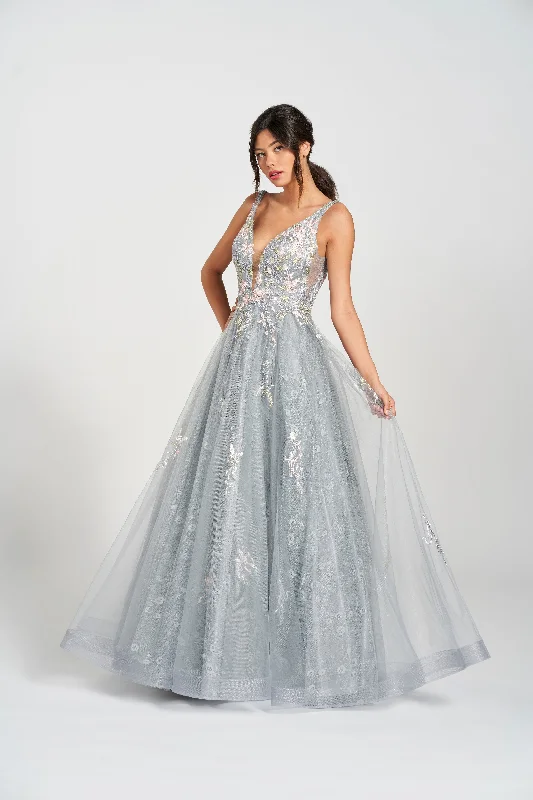 Dramatic Ball Gown Colette CL12213 Long Formal Applique Prom Dress