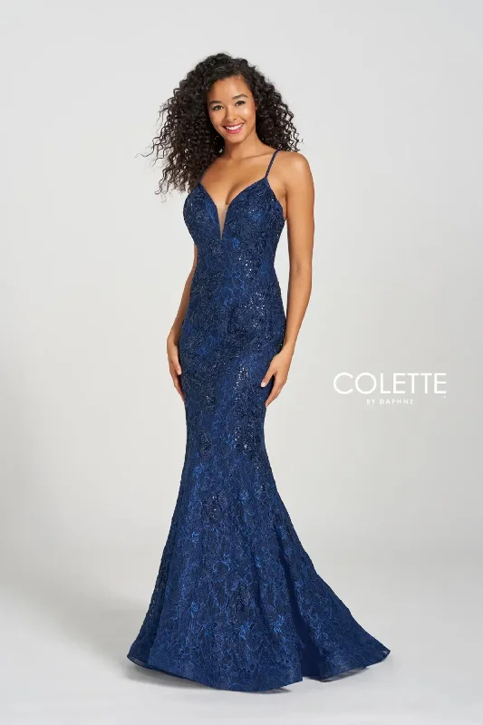 Royal Blue Dress Colette CL12217 Fitted Formal Mermaid Prom Long Dress