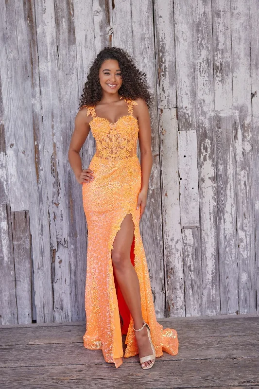 Brocade Formal Dress Colette CL5133 Long Formal Sequin Prom Dress