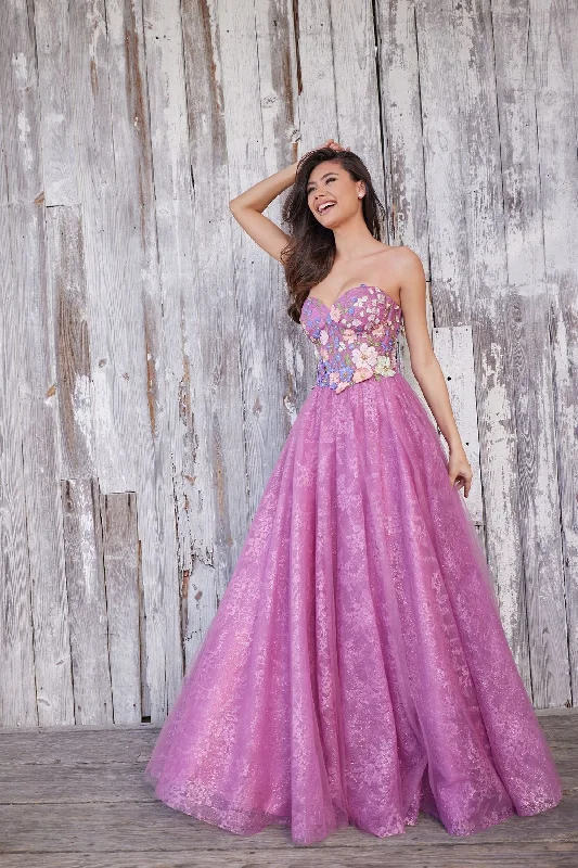 Tulle Skirt Dress Colette CL5153 Long Formal Glitter Prom Ball Gown