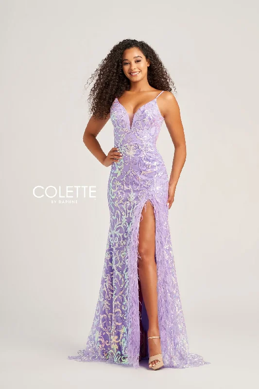 Whimsical Evening Gown Colette CL5155 Long Formal Sequin Prom Mermaid Dress
