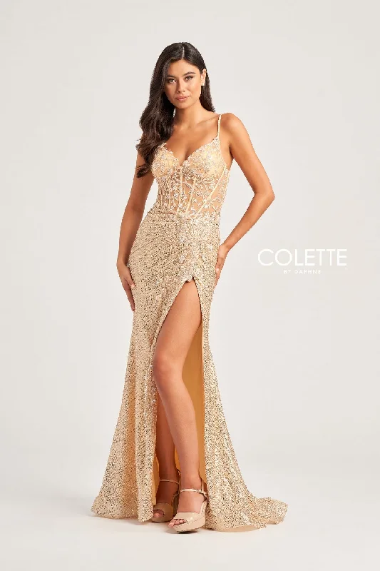 Romantic Evening Gown Colette CL5177 Sequin Prom Long Applique Formal Dress