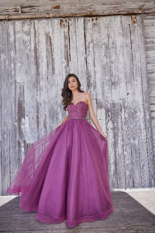 Modern Tulle Dress Colette CL5193 Formal Glitter Long Prom Ball Gown