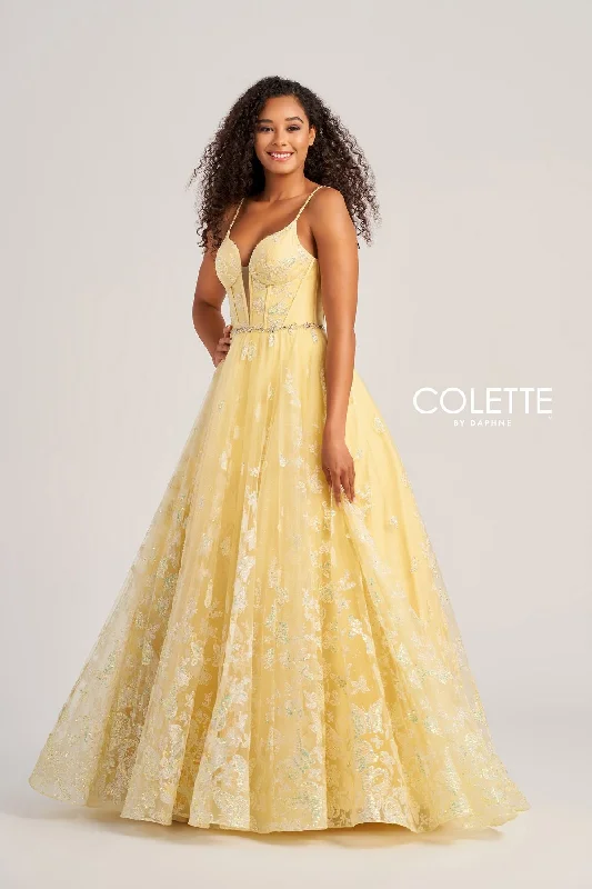 Striking Red Gown Colette CL5233 Long Glitter Formal Prom Dress