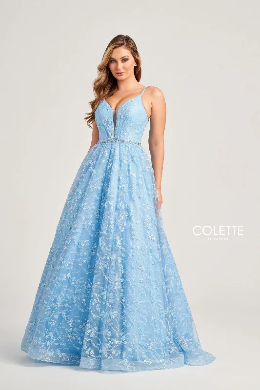 Regal Velvet Gown Colette CL5288 Sequin Prom Long Formal Ball Gown