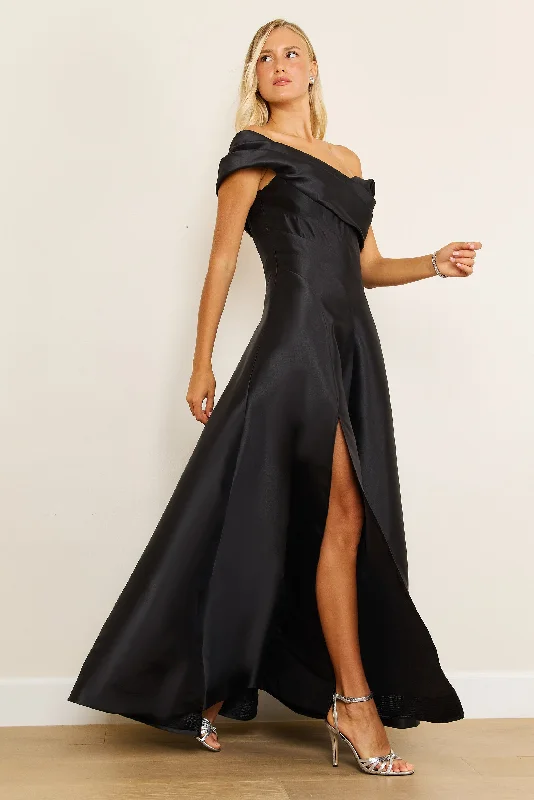 Fitted Formal Dress Dylan & Davids One Shoulder Long Formal Ball Gown Evening Dress