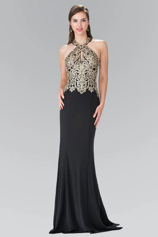 Winter Ball Gown Prom Fitted Halter Neck Formal Dress Evening Gown