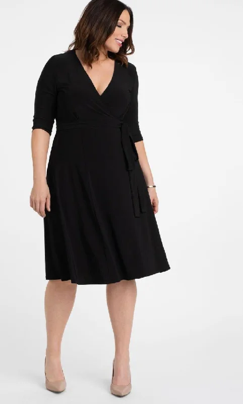 Polished Formal Dress Kiyonna Essential Wrap Short Dress