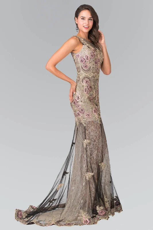 Trendy Party Dress Prom Long Sleeveless Formal Floral Evening Dress