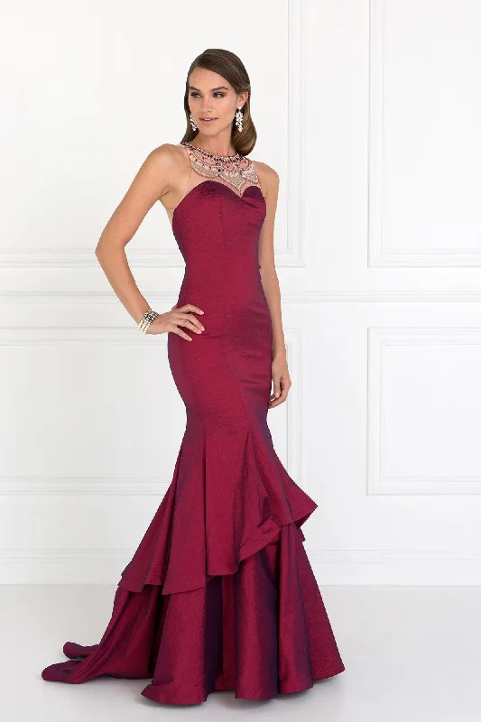 Sophisticated Maxi Dress Prom Long Formal Dress with Two-Tier Skirt Evening Gown