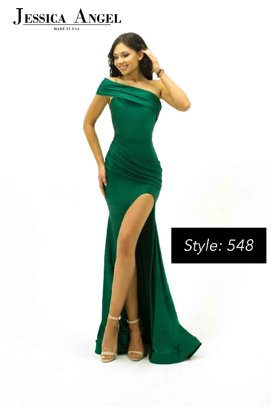 Statement Chiffon Dress Jessica Angel One Shoulder Long Formal Gown 548 Sale