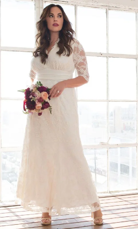 Whimsical Evening Gown Kiyonna Long Formal Wedding Dress Plus Size