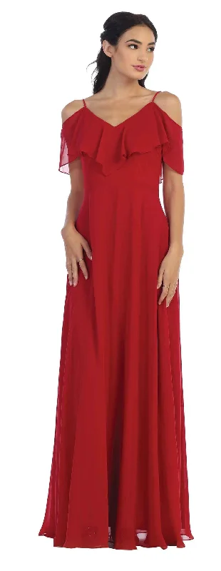 Exquisite Couture Dress Long Off Shoulder Formal Bridesmaids Chiffon Dress Sale
