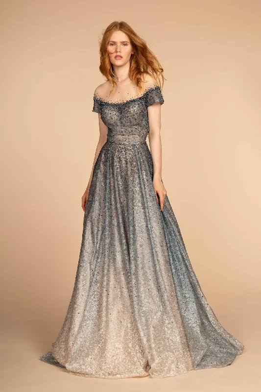Gorgeous Party Dress Long Prom Dress Cap Sleeve Evening Gown