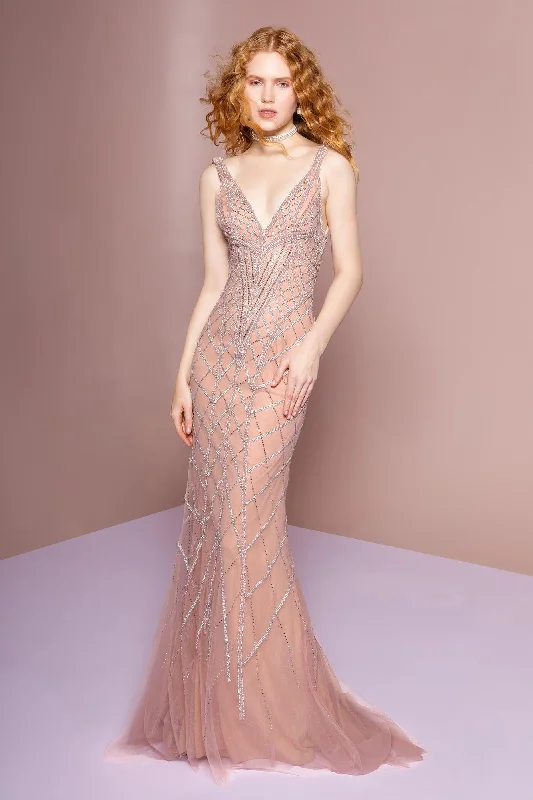 Chic Satin Dress Long Prom Trumpet Dress Evening Gown