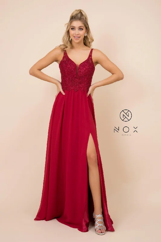 Glittering Evening Gown Long Sleevelees Formal Dress Prom