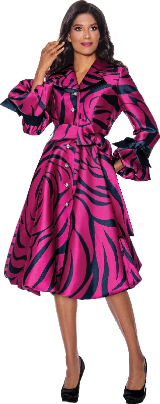Stunning Applique Dress Magenta/Navy 14 Divine Apparel DN1771 Short Long Sleeve Cocktail Dress Sale