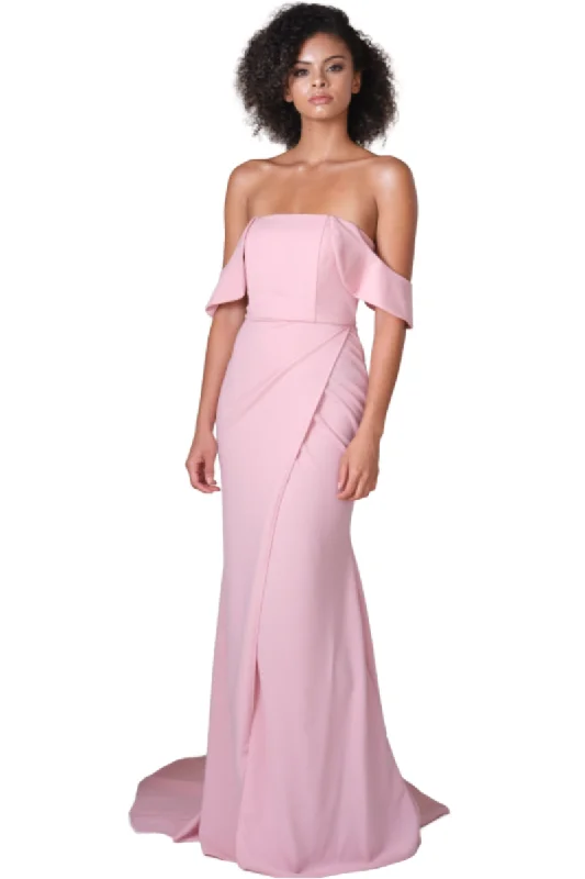 Classic Couture Dress Pia Gladys Perey DELILAH Stretch Crepe Off Shoulder Mermaid Bridesmaid Dress Classic Couture Dress Pia Gladys Perey DELILAH Stretch Crepe Off Shoulder Mermaid Bridesmaid Dress