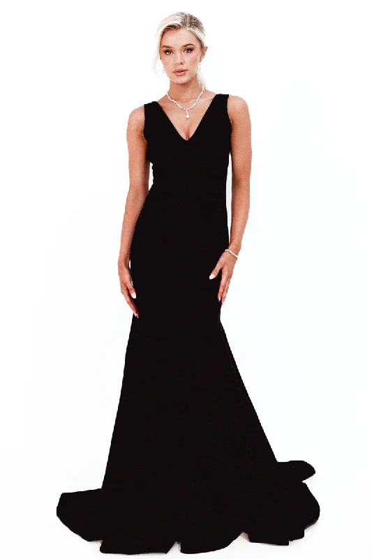 Burgundy Maxi Dress Pia Gladys Perey HOLLY Silk Jersey Mermaid Bridesmaid Dress