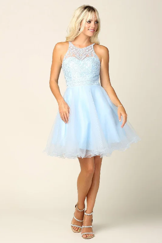 Elegant Wedding Gown Prom Short Halter Homecoming Cocktail Dress Sale