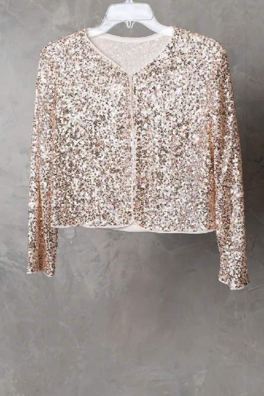 Gorgeous Party Dress Rose Gold 1 Formal Sequins Bolero Evening Jacket Sale