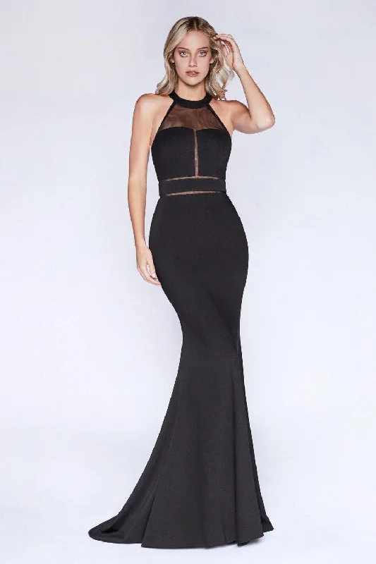 Rose Gold Dress Cinderella Divine CF088 Sexy Long Fitted Long Formal Dress