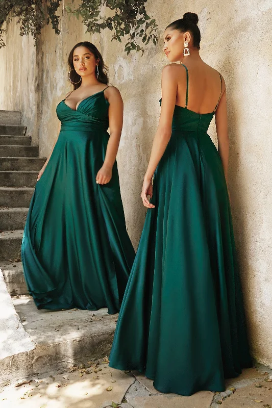 Floor-Length Satin Dress SIMONA Ruched Waist Leg Split Silky Bridesmaid Formal Dress Floor-Length Satin Dress SIMONA Ruched Waist Leg Split Silky Bridesmaid Formal Dress