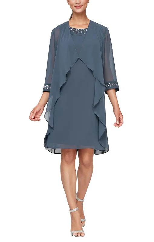 Mermaid Cut Dress SL Fashions 9170668 Elongated Jacket Short Cocktail Dress