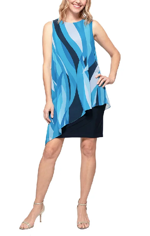 Floral Beaded Gown SL Fashions 9177519 Overlay Short Cocktail Dress