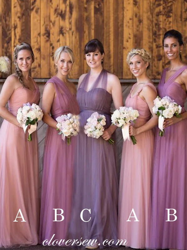 Majestic Ball Gown Tulle Sweetheart Sleeveless Convertible A-line Long Bridesmaid Dresses , CB0012 Majestic Ball Gown Tulle Sweetheart Sleeveless Convertible A-line Long Bridesmaid Dresses , CB0012