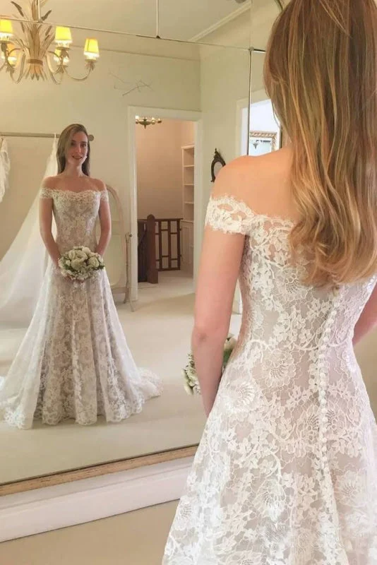 Elegant Wedding Gown Graceful Boho Chic Lace Mermaid Wedding Dress