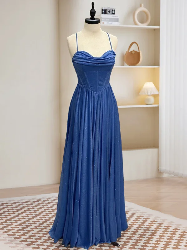 Lavish Evening Gown A-Line Sweetheart Neck Blue Long Prom Dress, Backless Blue Long Evening Dress Lavish Evening Gown A-Line Sweetheart Neck Blue Long Prom Dress, Backless Blue Long Evening Dress