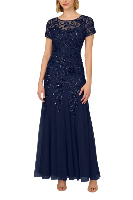Empire Waist Gown Adrianna Papell AP1E208349 Long Beaded Formal Dress