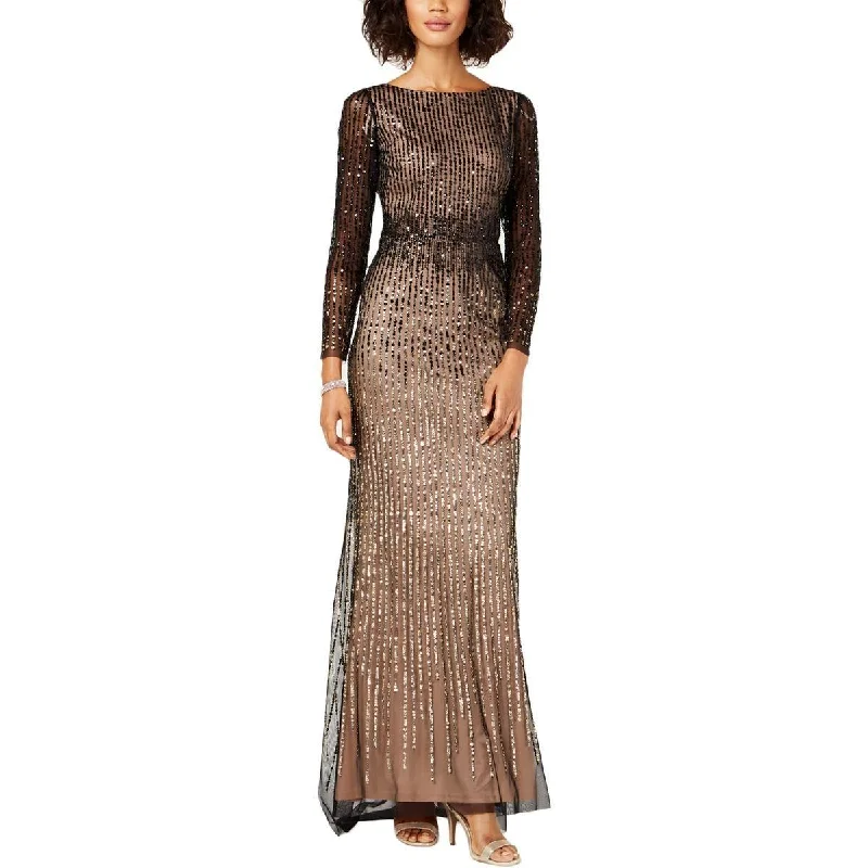 Lace Overlay Dress Adrianna Papell AP1E204751W Plus Size Long Dress