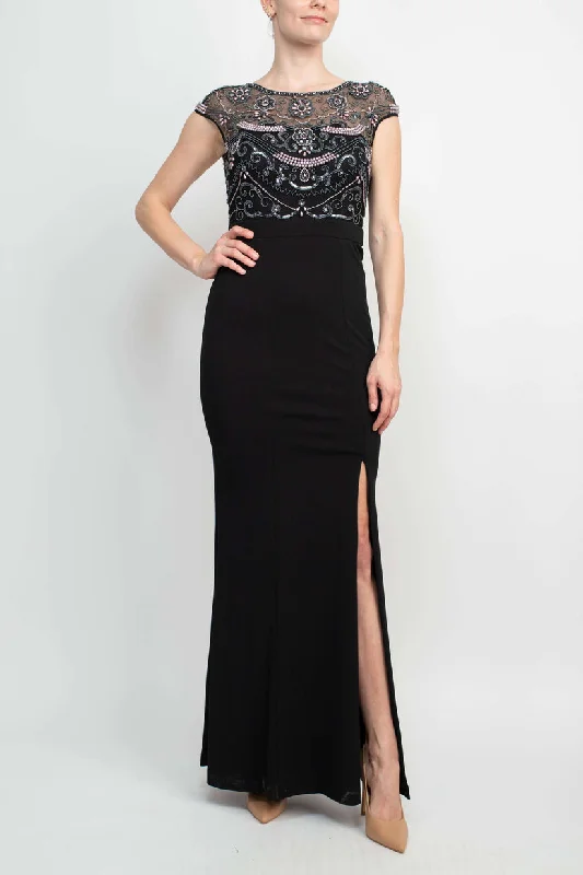 Glam Ball Gown Aidan Mattox MD1E203319 Long Fitted Formal Mother of the Bride Dress