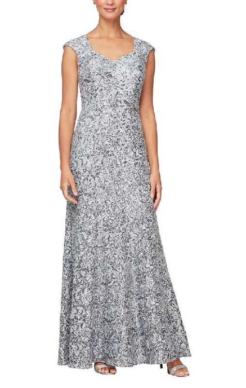 Brocade Formal Dress Alex Evenings AE81122423 Formal Long Dress