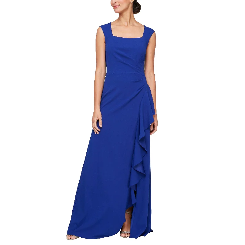 Unique Formal Dress Alex Evenings 5160414 Long Formal Ruffle Evening Dress