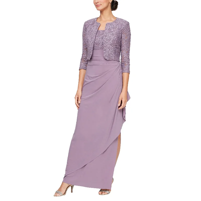 Dramatic Ball Gown Alex Evenings 81122475 Long Mother of the Bride Jacket Dress Set