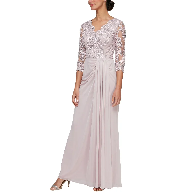 Rose Gold Dress Alex Evenings 81171560 Long Formal Mother of the Bride Dress