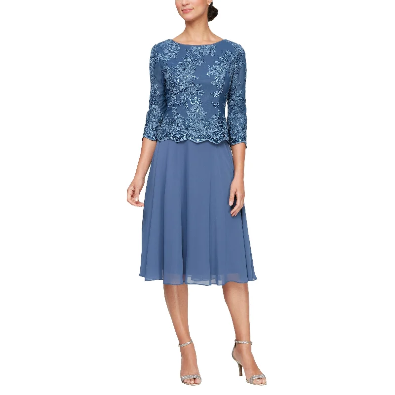 Satin Draped Gown Alex Evenings 81171579 Short Mother of the Bride Tea Length Dress Satin Draped Gown Alex Evenings 81171579 Short Mother of the Bride Tea Length Dress
