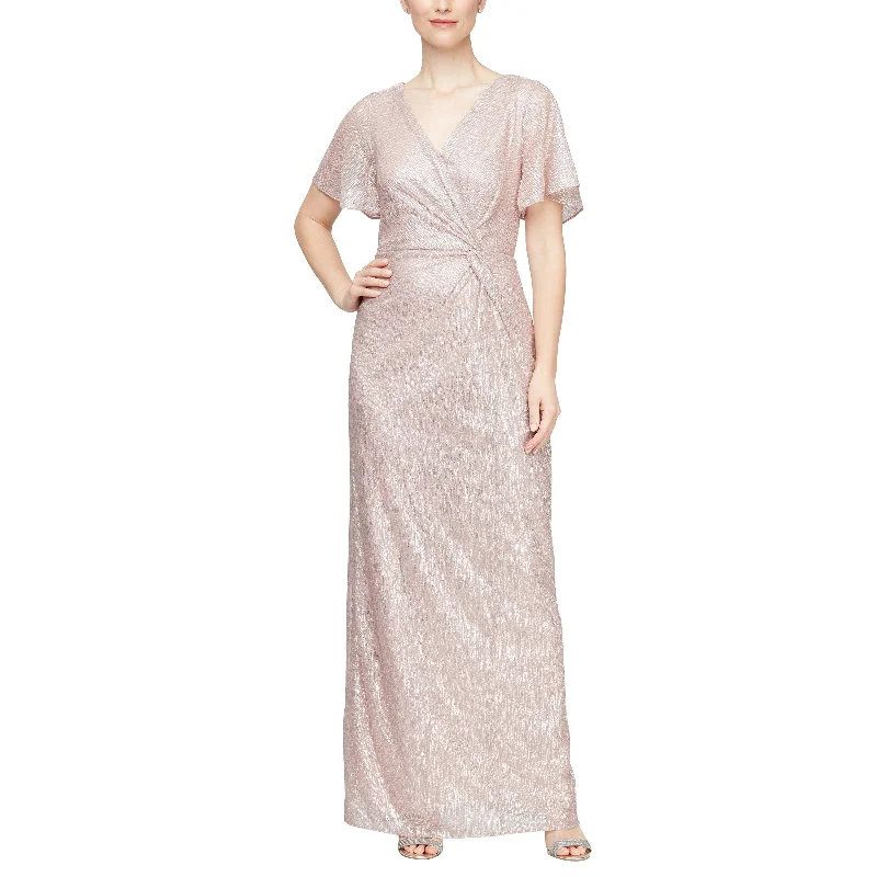 Ethereal Formal Gown Alex Evenings 8127706 Long Formal Metallic Evening Dress