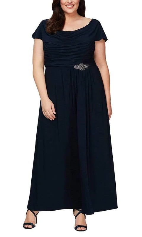 Open Back Dress Alex Evenings - 84351491 Matte Jersey A-line Dress