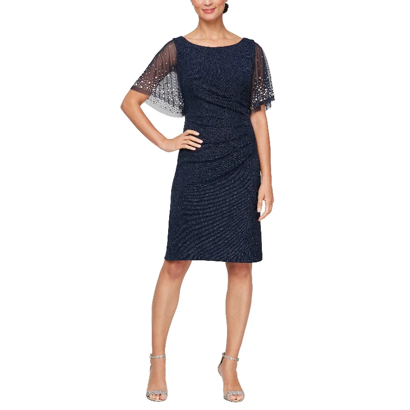Fancy Evening Dress Alex Evenings 8127781 Short Cocktail Knee Length Dress