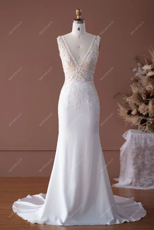 Puffy Formal Dress Alluring Lace Satin Mermaid Bridal Dress
