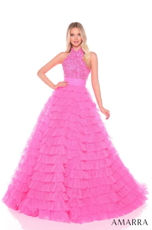 Garden Party Gown Amarra 88102 Long Ball Gown Beaded Formal Prom Dress