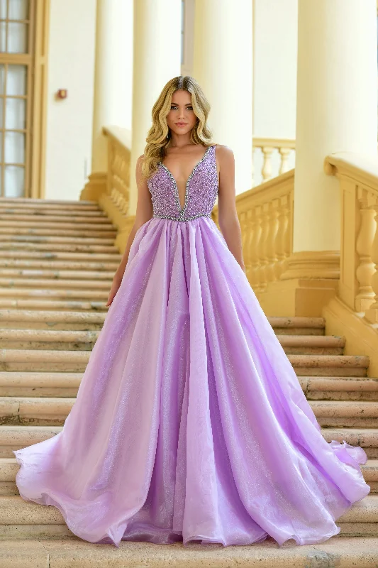 Regal Ball Gown Ava Presley 38342 Formal Beaded Long Prom Ball Gown