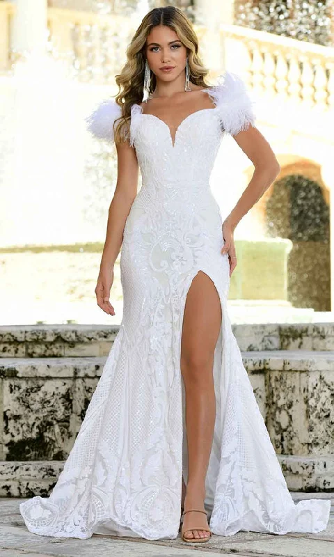 Dramatic Ball Gown Ava Presley 38892 Formal Sequin Prom Long Trumpet Dress